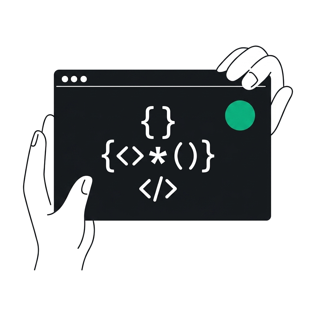 Ilustración de desarrollo web y plataformas de código